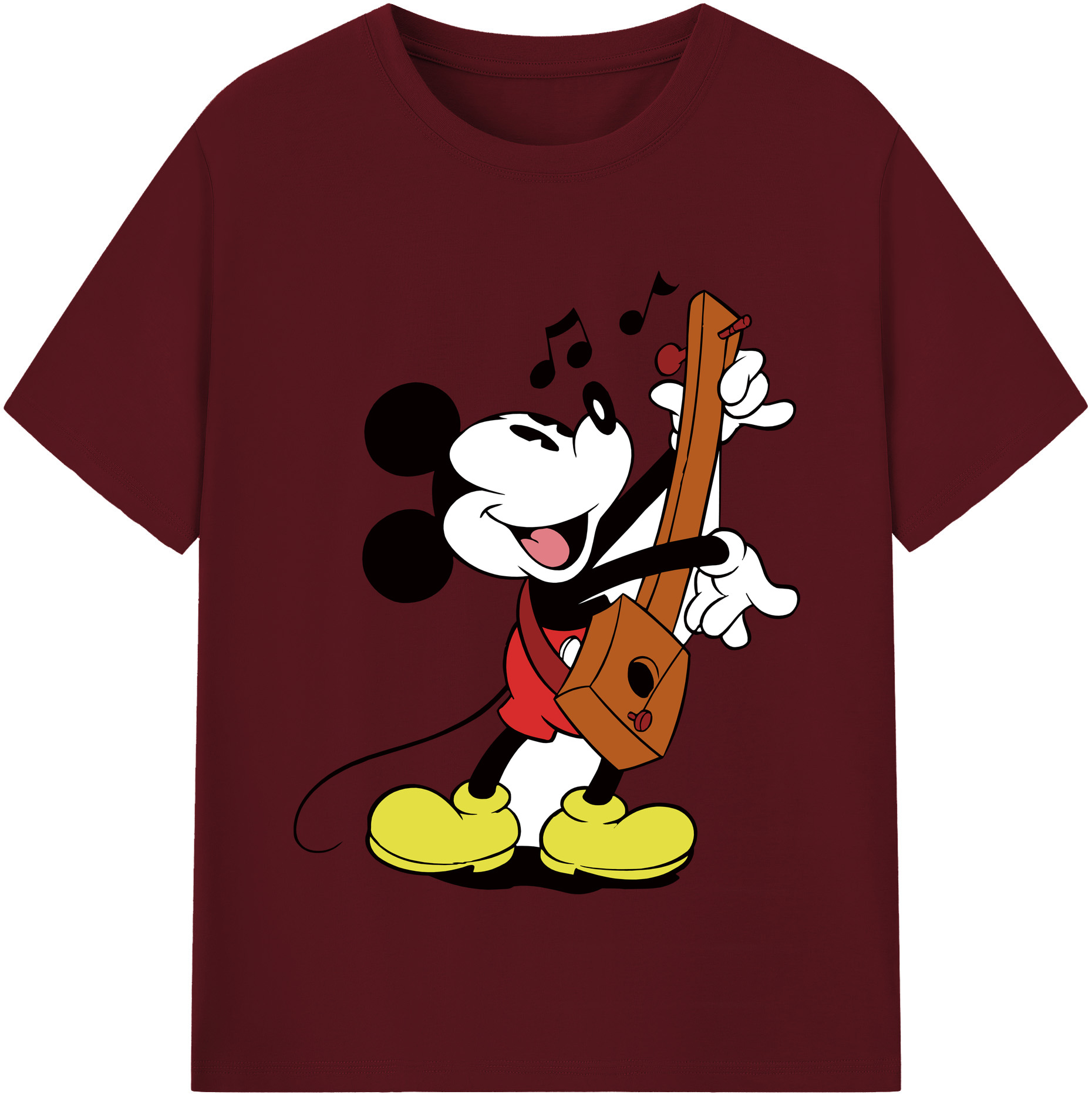 （画像用） ミッキーマウス Mickey Mouse 綿100％半袖Tシャツ（フロントプリント）